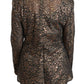 Dolce & Gabbana Gold Black Lace Blazer Coat Floral Jacket
