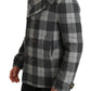 Dolce & Gabbana Gray Check Wool Cashmere Coat Jacket