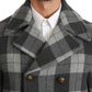 Dolce & Gabbana Gray Check Wool Cashmere Coat Jacket