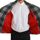 Dolce & Gabbana Gray Check Wool Cashmere Coat Jacket