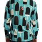 Dolce & Gabbana Blue Silk Ice Cream Print Casual Shirt
