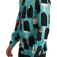 Dolce & Gabbana Blue Silk Ice Cream Print Casual Shirt