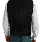 Dolce & Gabbana White Black Stripes Waistcoat Formal Vest