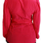 Dolce & Gabbana Pink Silk Black Sequin Lace Shirt Blouse