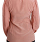 Dolce & Gabbana Pink Silk Gold Sequin Lace Blouse Shirt