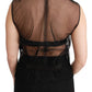 Dolce & Gabbana Black Floral Brocade Top Gilet Waistcoat