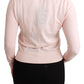 Dolce & Gabbana Pink Floral Silk Cashmere Pullover Sweater