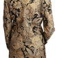 Dolce & Gabbana Black Gold Jacquard Blazer Jacket