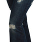 Dolce & Gabbana Blue Denim Cotton Stretch Flared Jeans