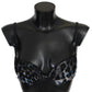 Roberto Cavalli Black Lace Reggiseno Nylon Bra Underwear