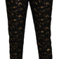 Dolce & Gabbana Black Gold Brocade High Waist Pants