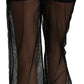 Dolce & Gabbana Black See Through Jogger Polyester Pants