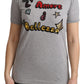 Dolce & Gabbana Gray Cotton Amore e Bellezza Top T-shirt