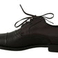 Dolce & Gabbana Brown Leather Laceups Dress Mens Shoes