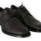Dolce & Gabbana Brown Leather Laceups Dress Mens Shoes