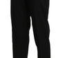 BENCIVENGA Black High Waist Straight Cropped Dress Pants