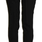 BENCIVENGA Black High Waist Skinny Cropped Dress Trouser Pant