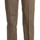 BENCIVENGA Brown High Waist Straight Dress Trouser Pants