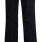BENCIVENGA Navy Blue High Waist Straight Dress Trouser Pants