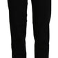BENCIVENGA Black High Waist Straight Casual Trouser Pant