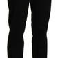 BENCIVENGA Black High Waist Straight Casual Trouser Pant