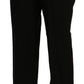 BENCIVENGA Black High Waist Straight Dress Trouser Pant