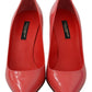 Dolce & Gabbana Dark Pink Patent Leather Heels Pumps
