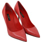 Dolce & Gabbana Dark Pink Patent Leather Heels Pumps
