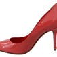 Dolce & Gabbana Dark Pink Patent Leather Heels Pumps