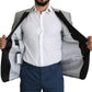 Dolce & Gabbana Light Gray Single Breasted SARTORIA Blazer