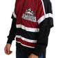 Dolce & Gabbana Red Black AMORE Sport Full Zipper Sweater