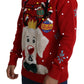Dolce & Gabbana Red Christmas Dog Pullover Cashmere Sweater