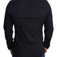 Dolce & Gabbana Blue Cotton Formal GOLD Dress Shirt