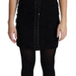 Dolce & Gabbana Black Lace Up Floral Corset Bustier Mini Dress