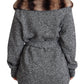 Dolce & Gabbana Gray Cardigan Fur Coat Cashmere Jacket