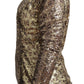 Dolce & Gabbana Brown Leopard Fit Turtleneck Sequin Sweater