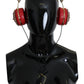 Dolce & Gabbana FRENDS Leather Red Floral Crystal Headset Headphones