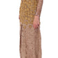 Lanre Da Silva Ajayi GOLD Long Lace Maxi Crystal Dress