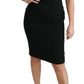 Dolce & Gabbana Black Floral Lace Sheath Gown Dress
