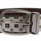 Dolce & Gabbana White Silk Bowtie Leather Men Belt Gift Box