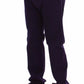 GF Ferre Purple Cotton Stretch Purple Fit  Pants