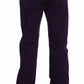 GF Ferre Purple Cotton Stretch Purple Fit  Pants