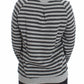 Exte Gray Striped Cotton Crewneck Sweater
