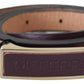 GF Ferre Gold Logo Buckle Waist Leather Skinny Belt