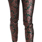 Dolce & Gabbana Multicolor Iridescent Brocade Jacquard Trousers Crop Pants