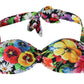 Dolce & Gabbana Multicolor Floral Print Swimwear Bikini Tops