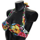 Dolce & Gabbana Multicolor Floral Print Swimwear Bikini Tops