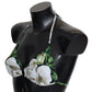 Dolce & Gabbana Multicolor Floral Print Halter Swimwear Bikini Top