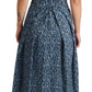 Dolce & Gabbana Blue Heart Cotton A-Line Stretch Dress
