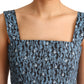 Dolce & Gabbana Blue Heart Cotton A-Line Stretch Dress